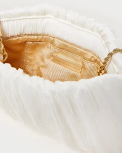 Loeffler Randall Brit Flat Pleated Clutch Pearl