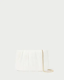 Loeffler Randall Brit Flat Pleated Clutch Pearl