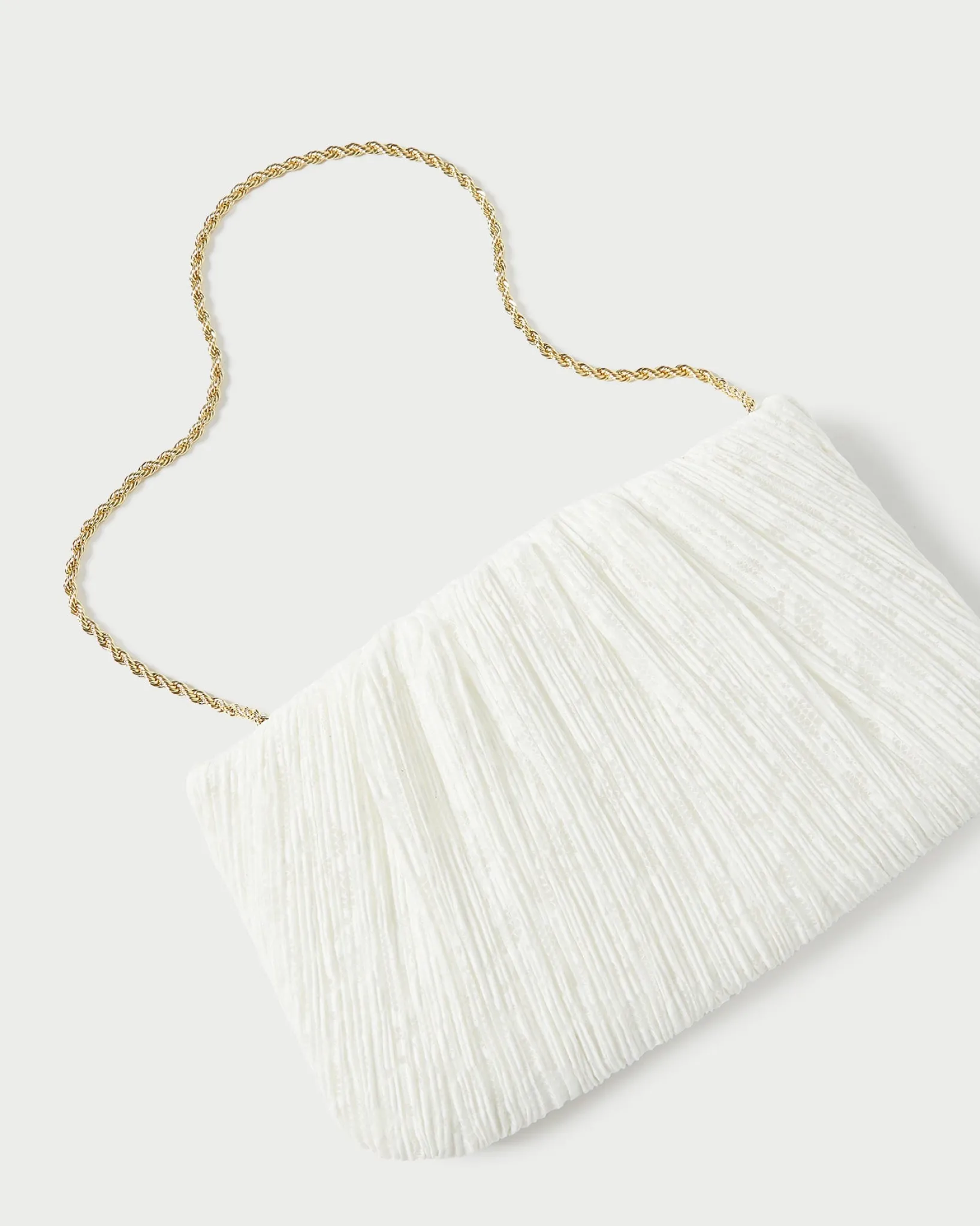 Sale Loeffler Randall Brit White Lace Flat Clutch White/Cream