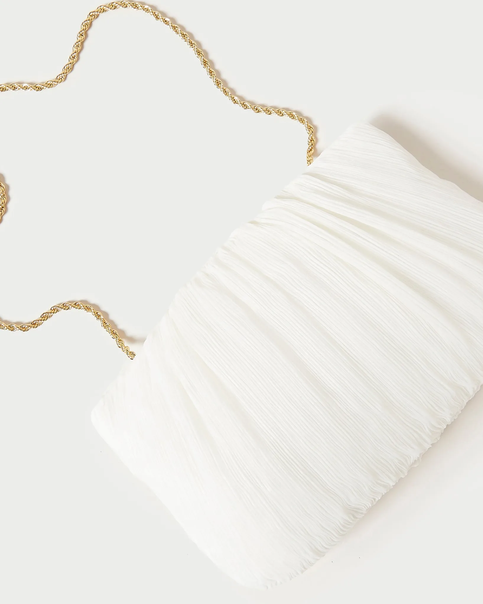 Sale Loeffler Randall Brit White Lace Flat Clutch White/Cream