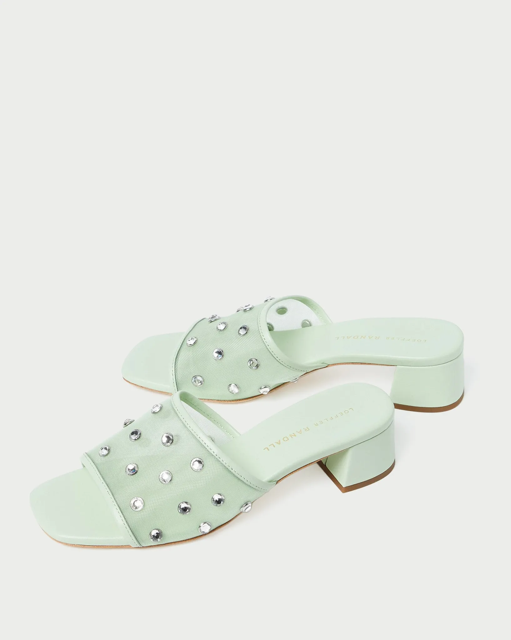 Outlet Loeffler Randall Brooke /Crystal Mesh Mule Seafoam