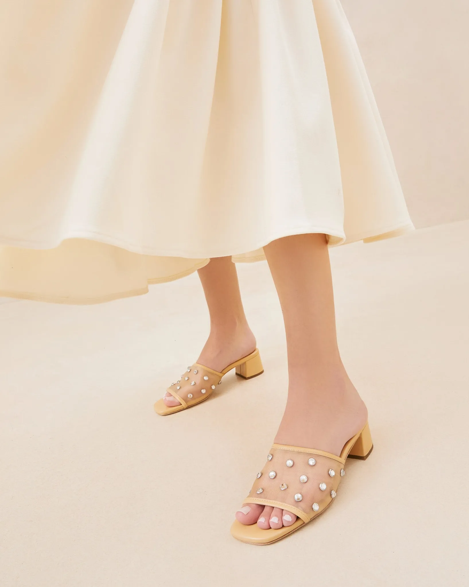 Outlet Loeffler Randall Brooke /Crystal Mesh Mule Seafoam