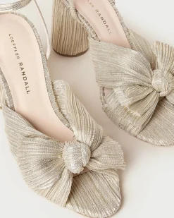 Outlet Loeffler Randall Camellia Pleated Bow Heel Black