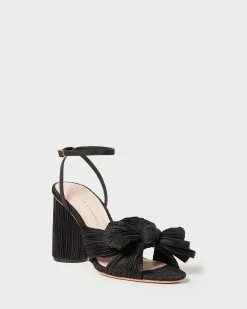Hot Loeffler Randall Camellia Blue Floral Bow Heel Dusty Blue Floral