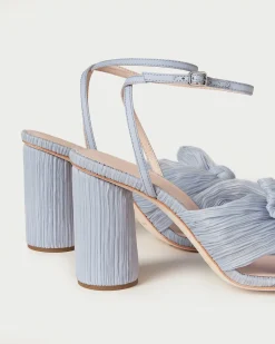 Outlet Loeffler Randall Camellia Pleated Bow Heel Blue