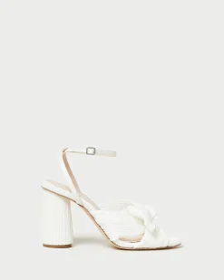 Outlet Loeffler Randall Camellia Pleated Bow Heel Gold