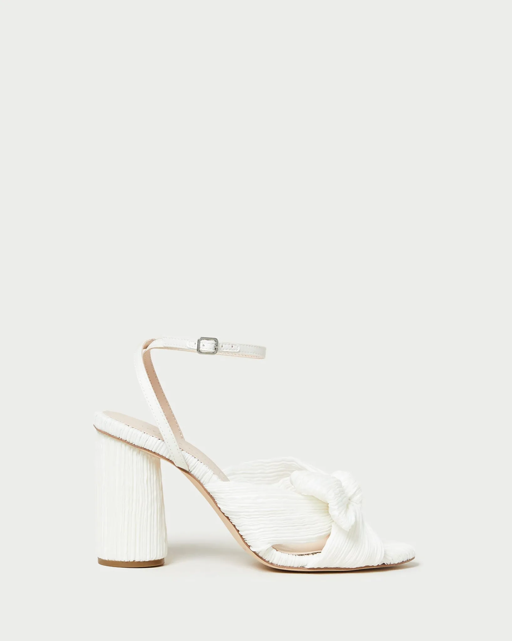 Hot Loeffler Randall Camellia Pleated Bow Heel Platinum