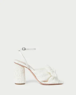 Outlet Loeffler Randall Camellia White Lace Bow Heel White/Cream />