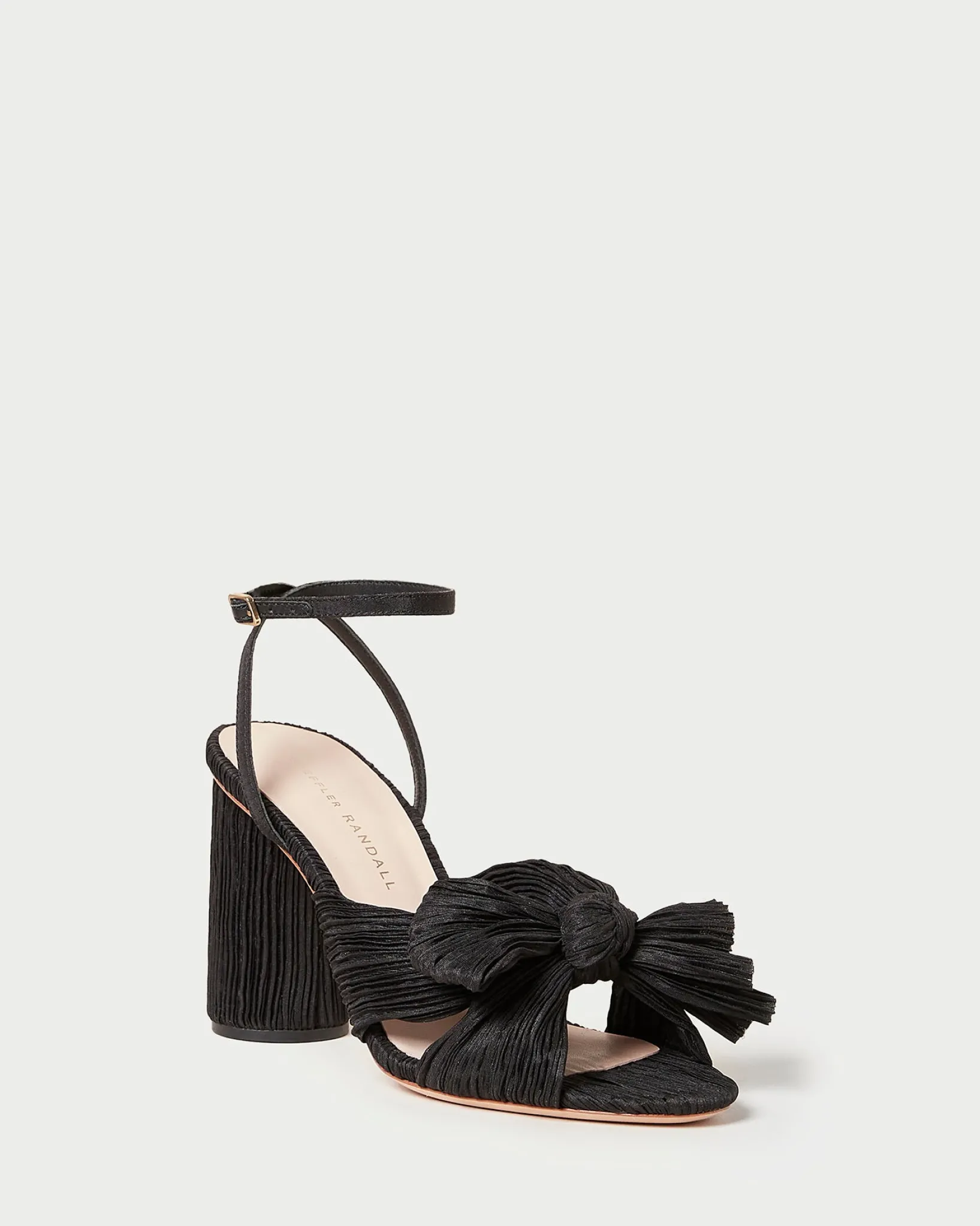 New Loeffler Randall Camellia Pleated Bow Heel White