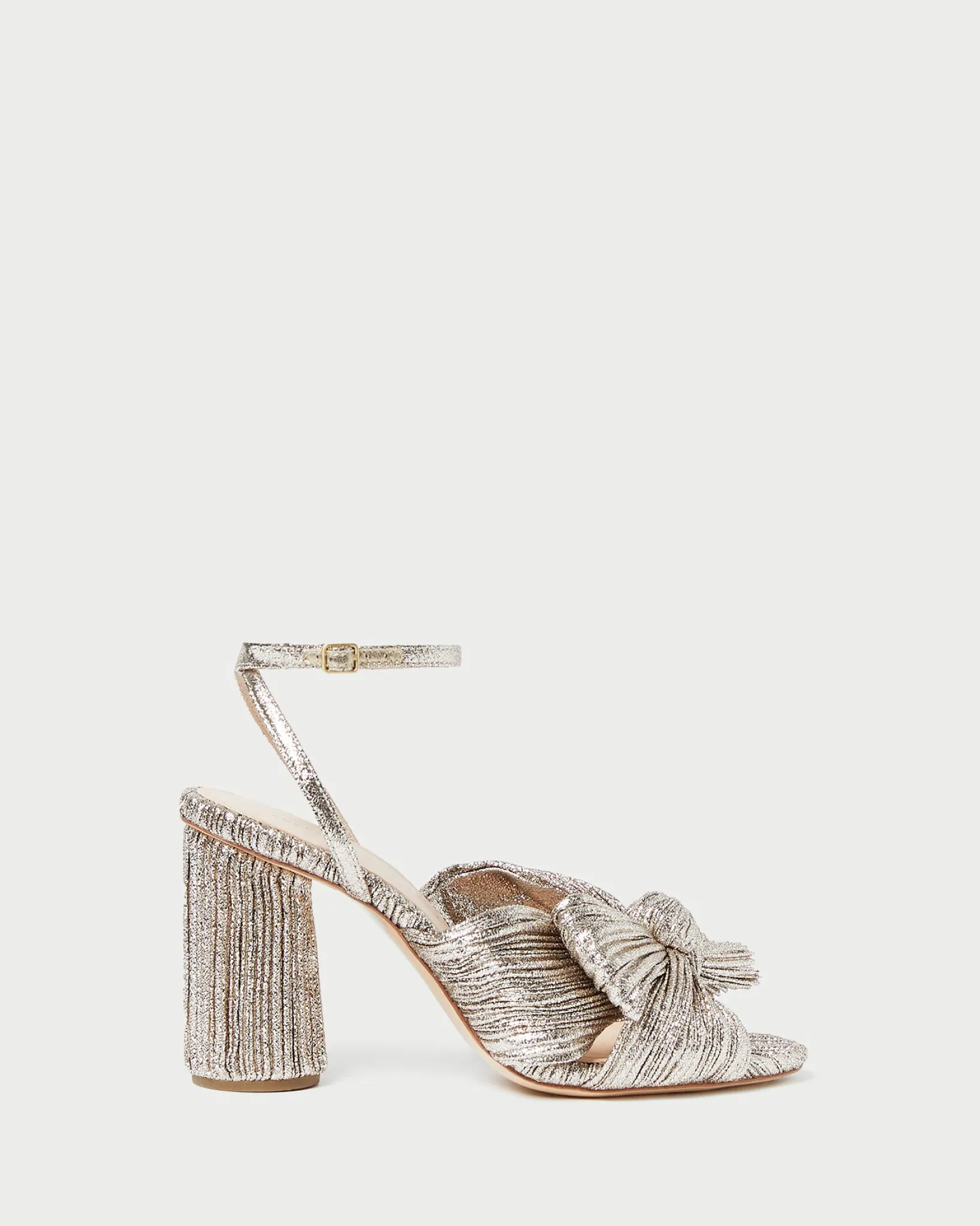 New Loeffler Randall Camellia Pleated Bow Heel White
