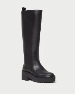 Online Loeffler Randall Carlee Black Tall Lug Boot Black />