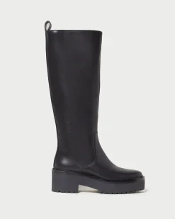 Online Loeffler Randall Carlee Black Tall Lug Boot Black />