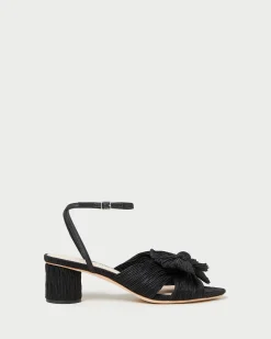 Discount Loeffler Randall Dahlia Black Pleated Bow Heel Beauty