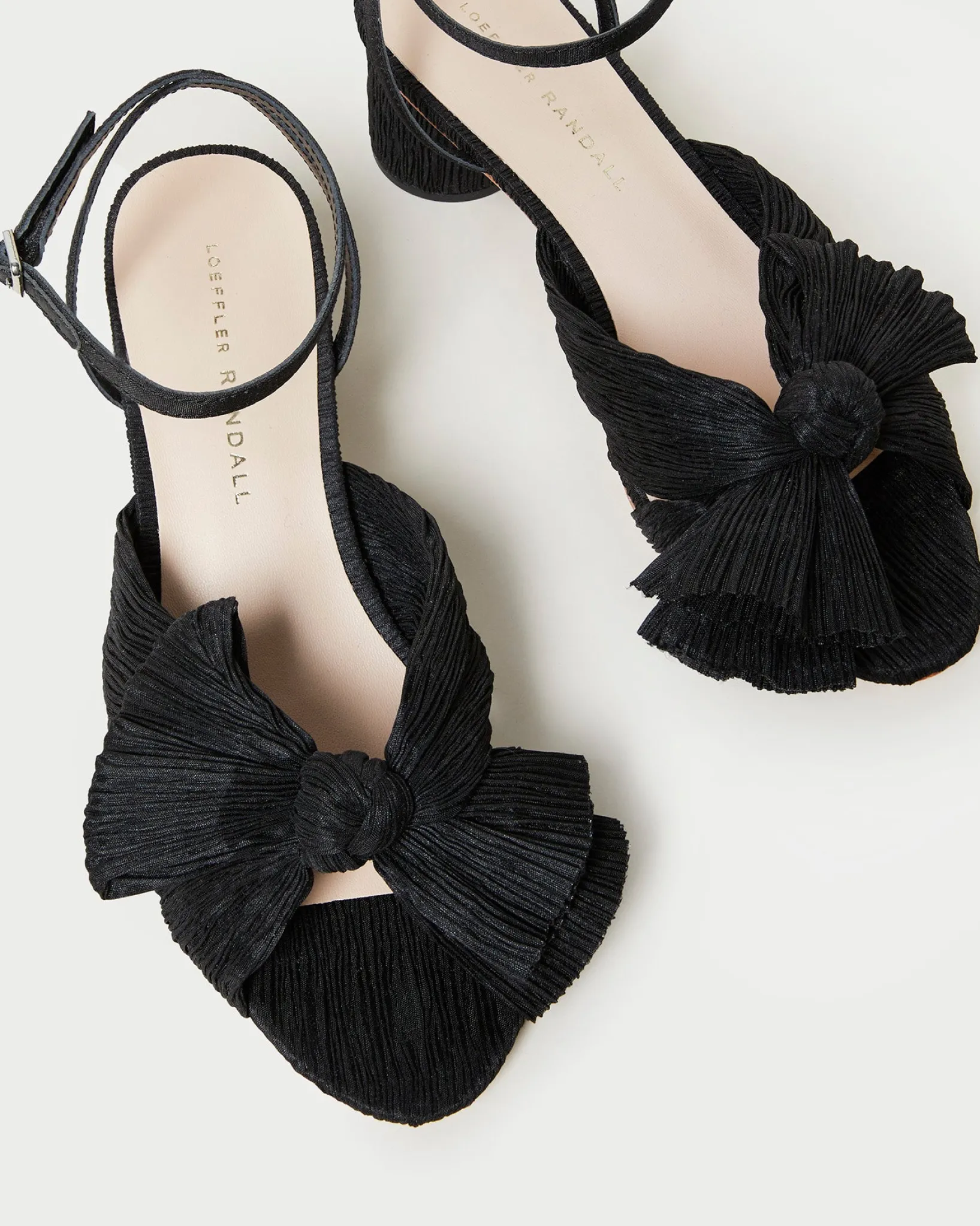 Discount Loeffler Randall Dahlia Black Pleated Bow Heel Beauty