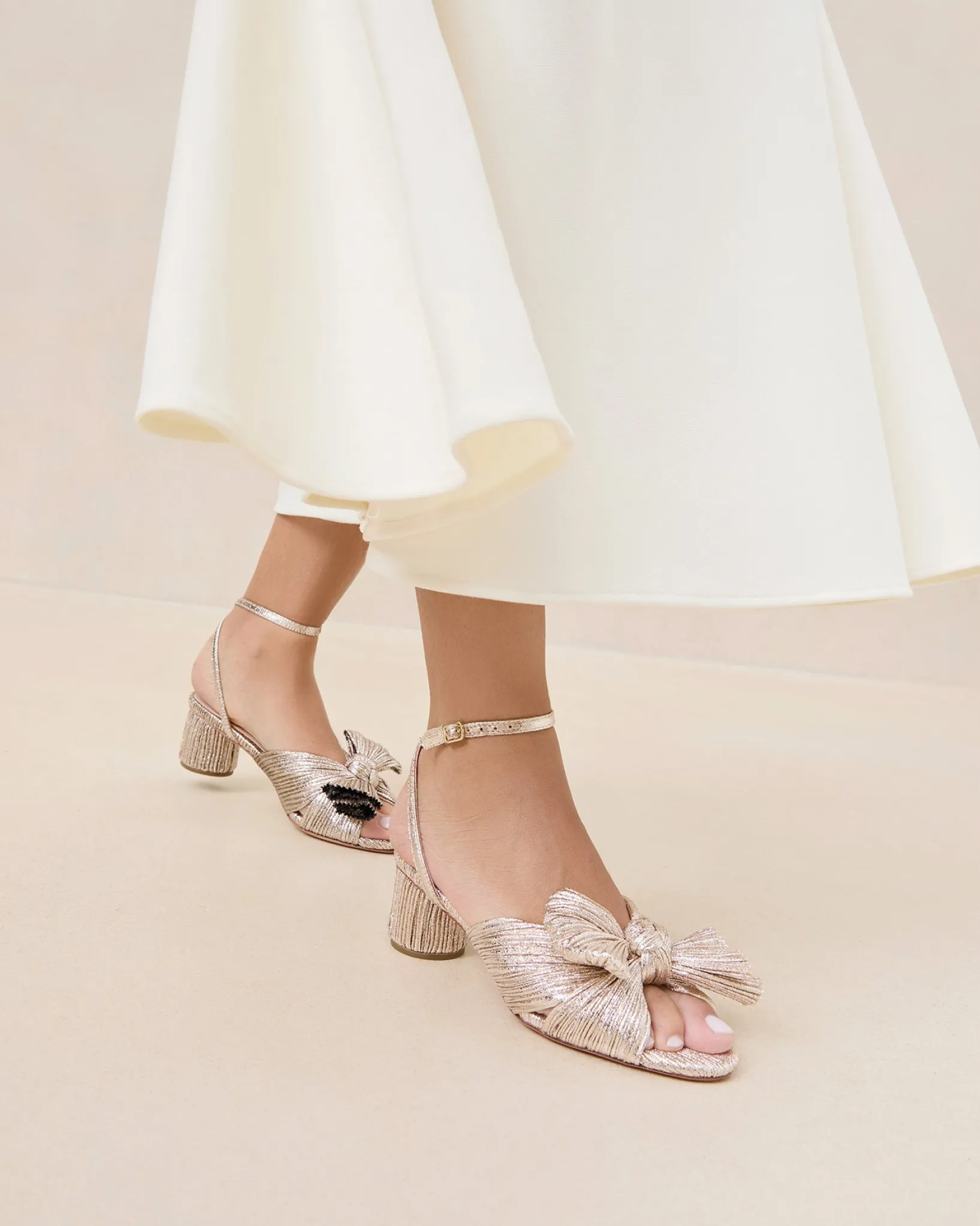 Discount Loeffler Randall Dahlia Black Pleated Bow Heel Beauty