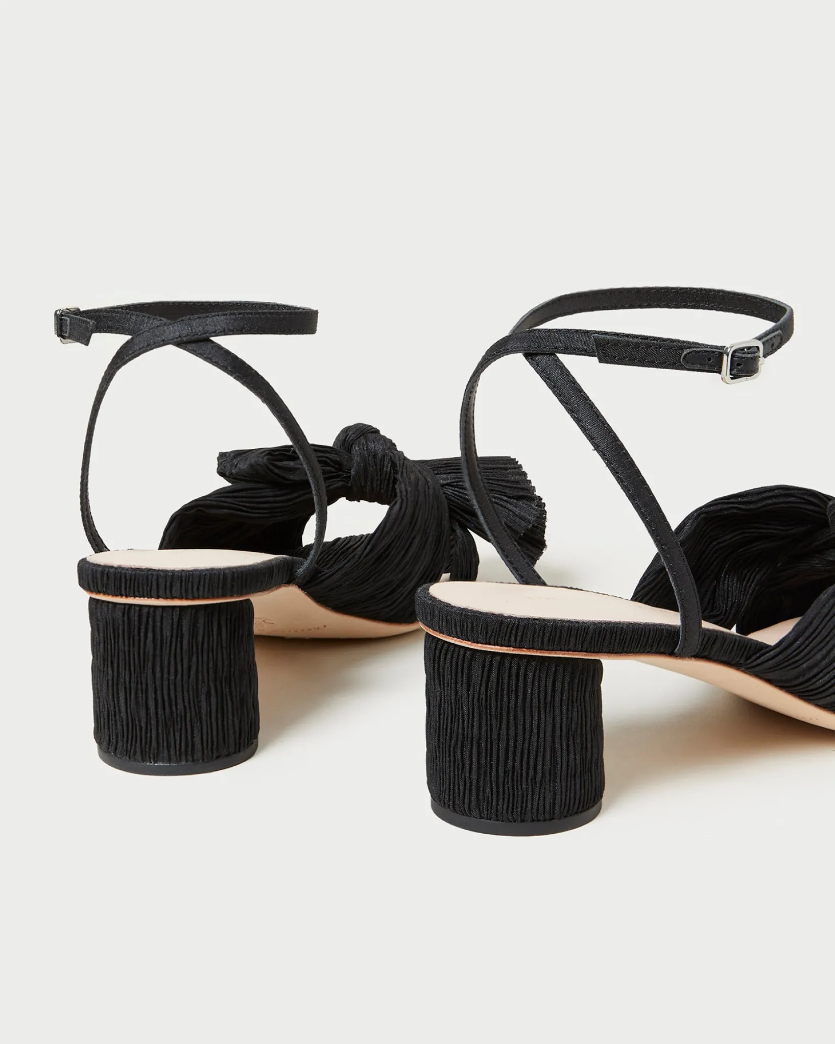 Discount Loeffler Randall Dahlia Black Pleated Bow Heel Beauty