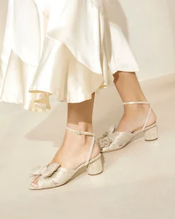Loeffler Randall Dahlia Pleated Bow Heel Blue