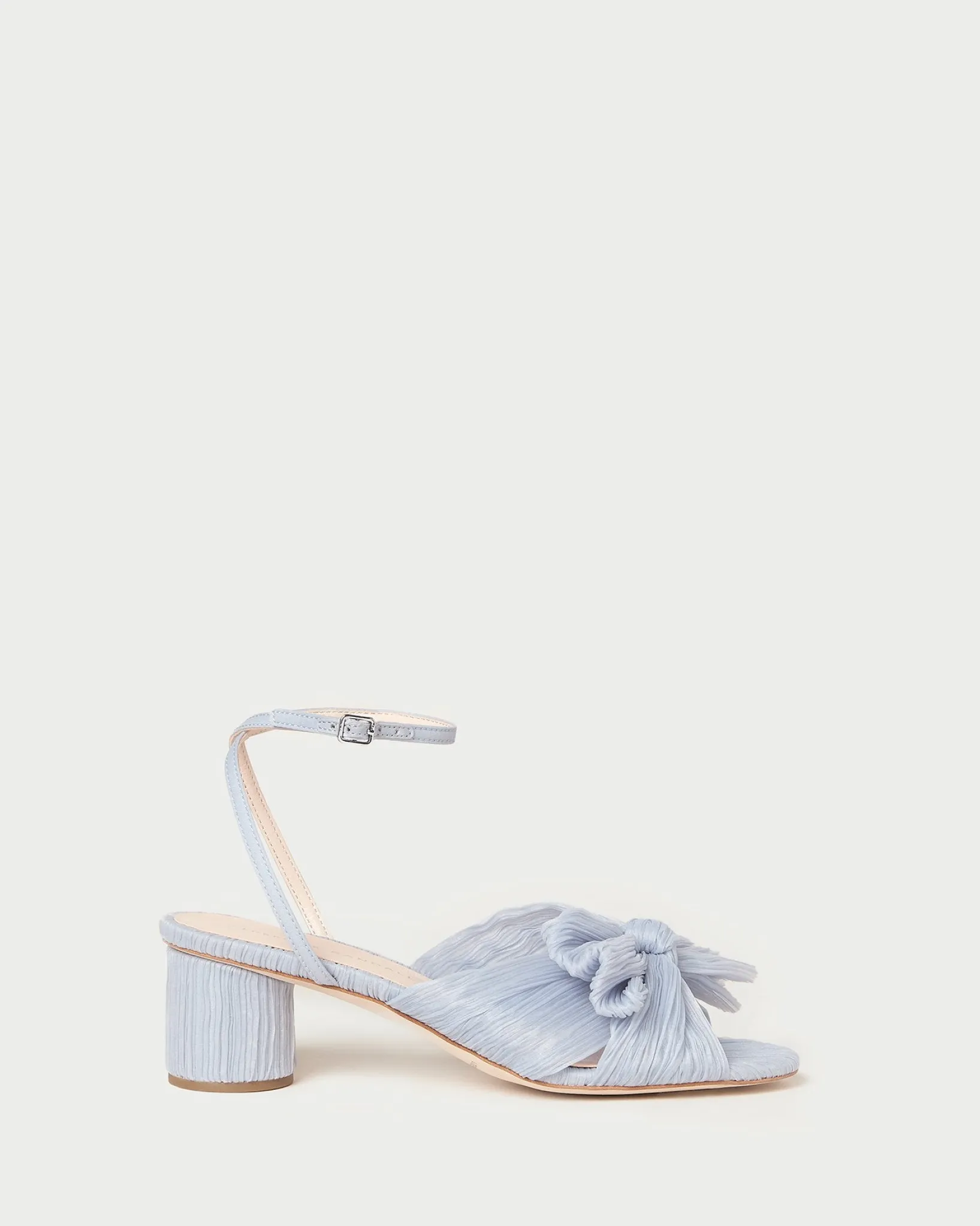 Clearance Loeffler Randall Dahlia Pleated Bow Heel Platinum
