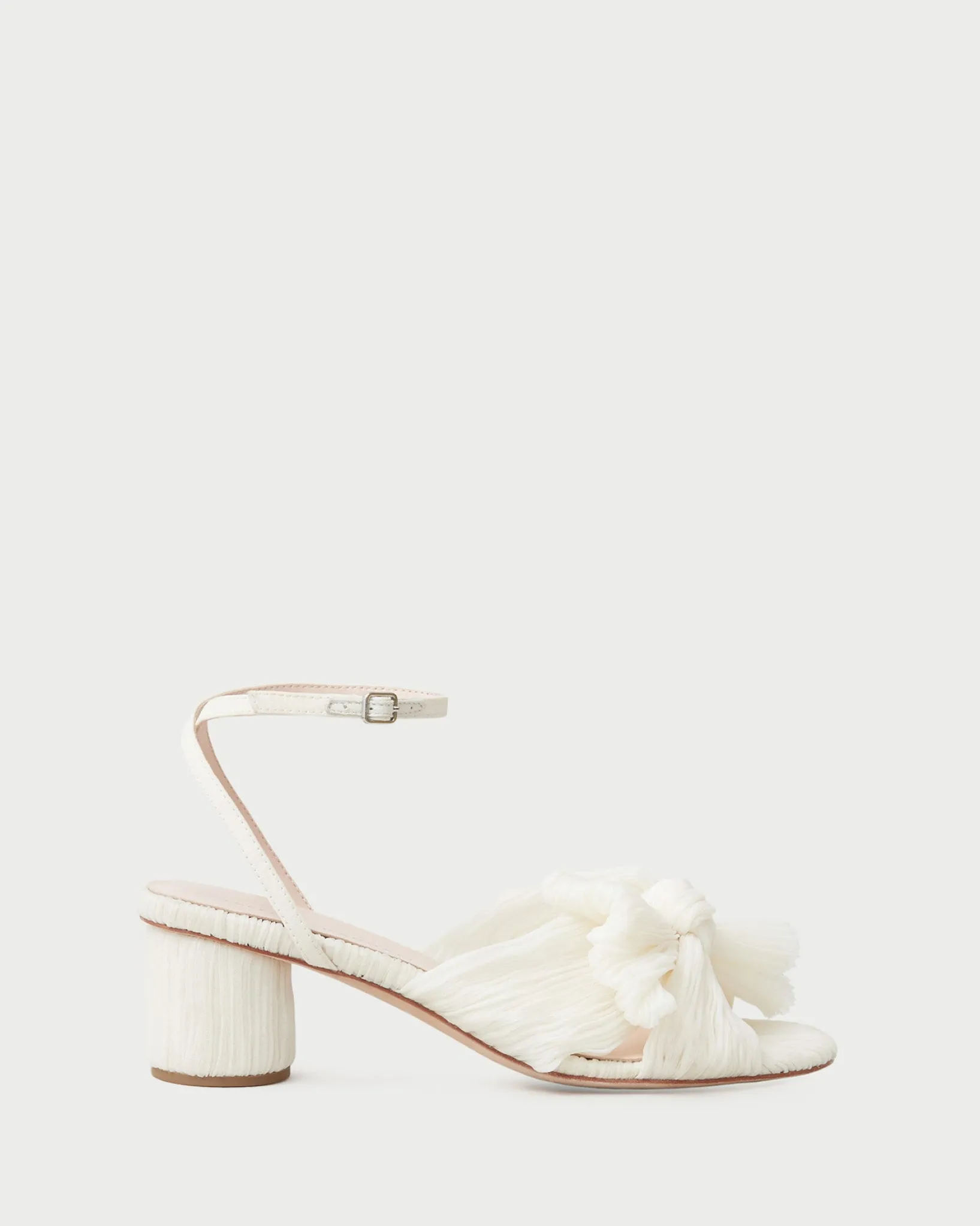 Clearance Loeffler Randall Dahlia Pleated Bow Heel Platinum