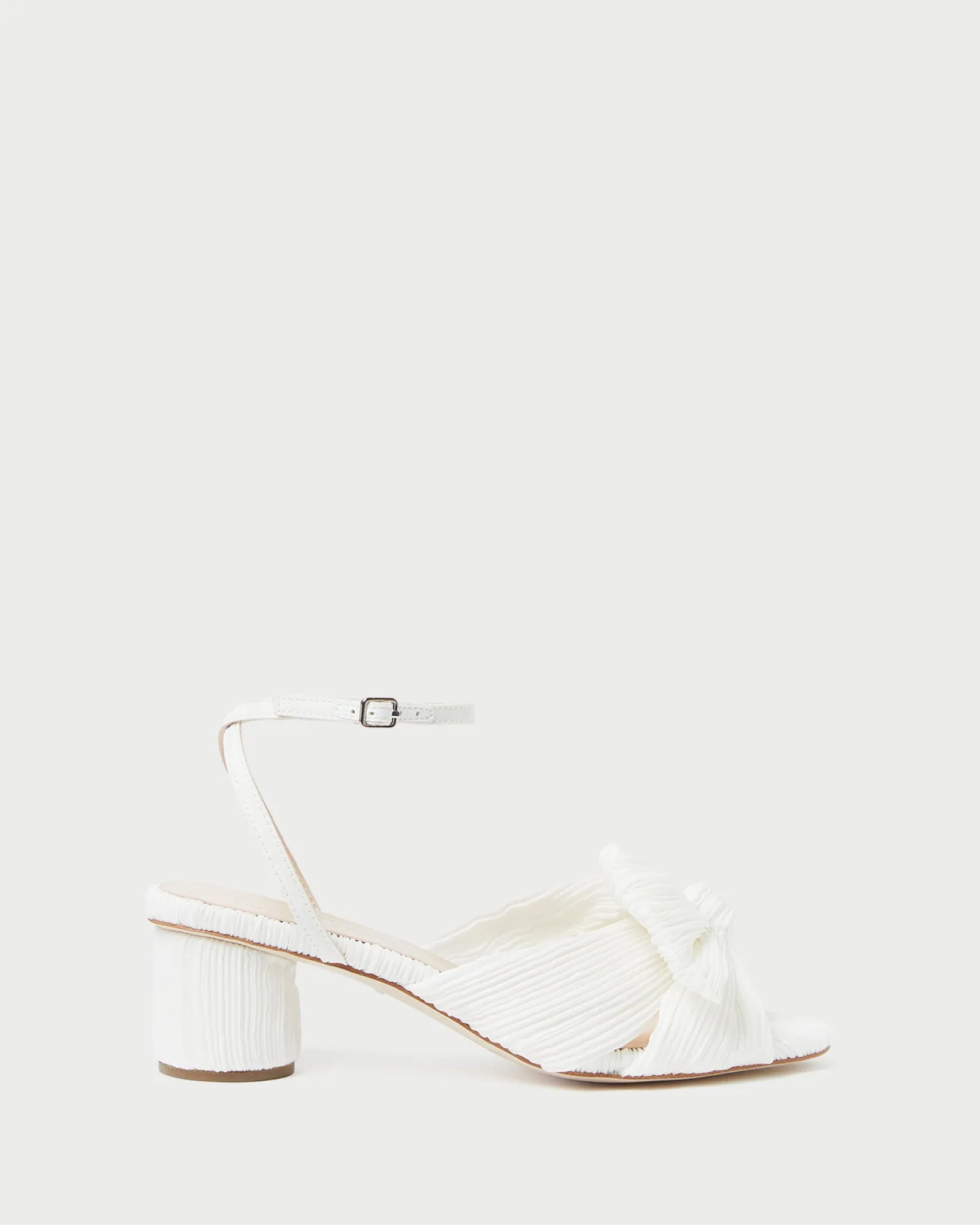 Clearance Loeffler Randall Dahlia Pleated Bow Heel Platinum