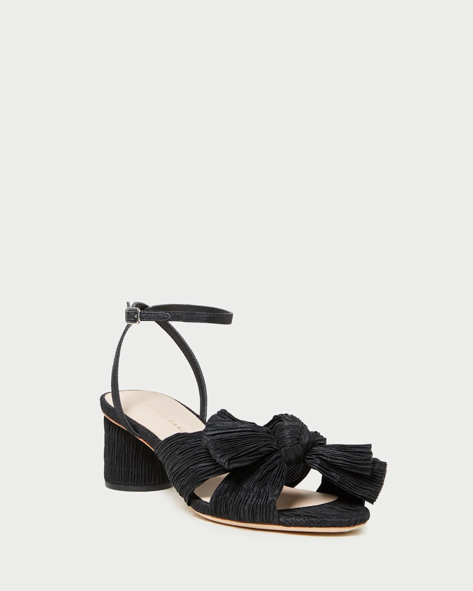 Clearance Loeffler Randall Dahlia Pleated Bow Heel Platinum