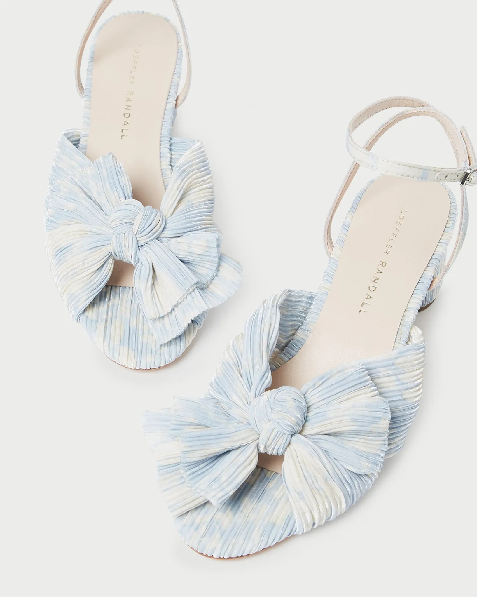 Loeffler Randall Dahlia White Lace Bow Heel White/Cream