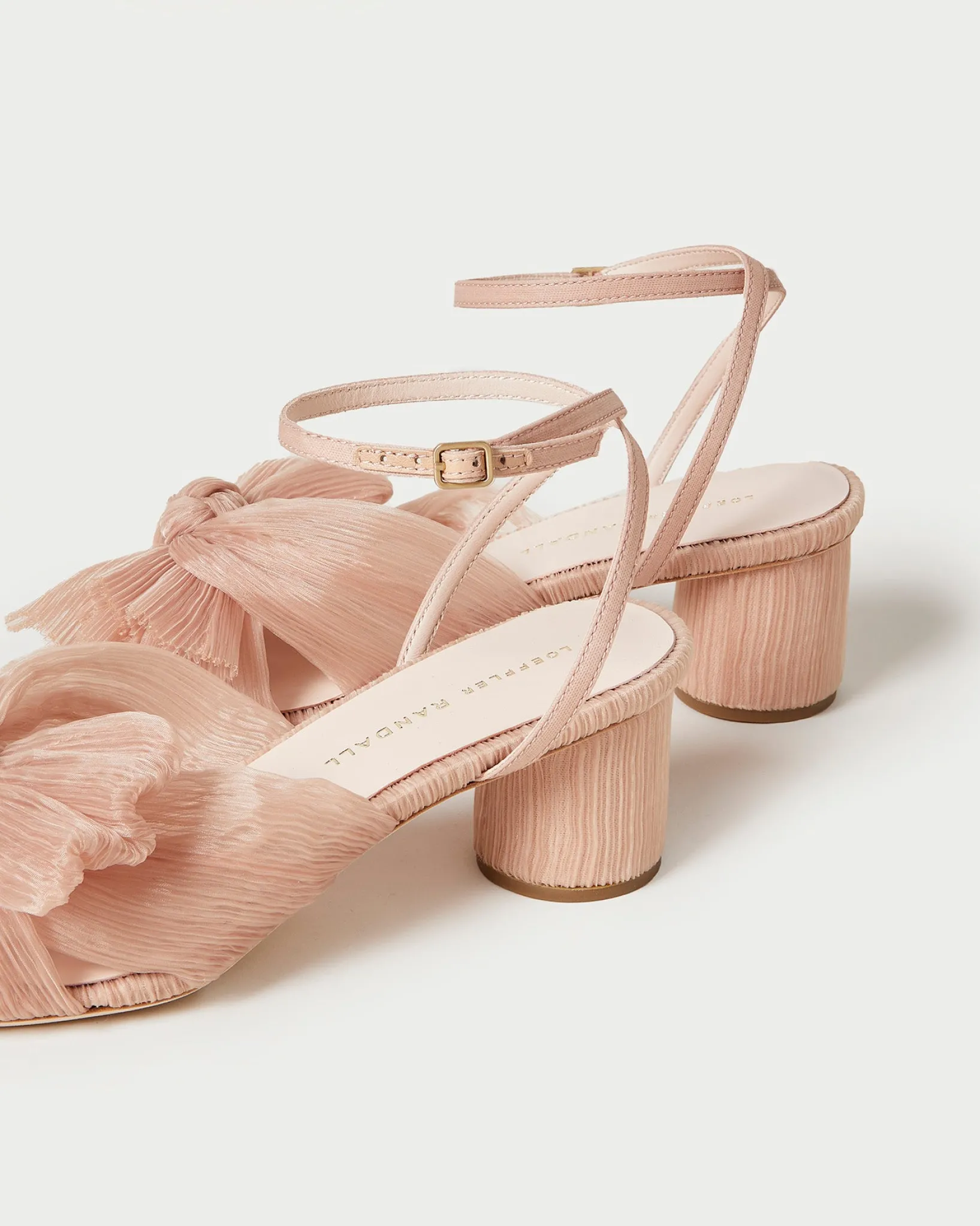 Loeffler Randall Dahlia White Lace Bow Heel White/Cream