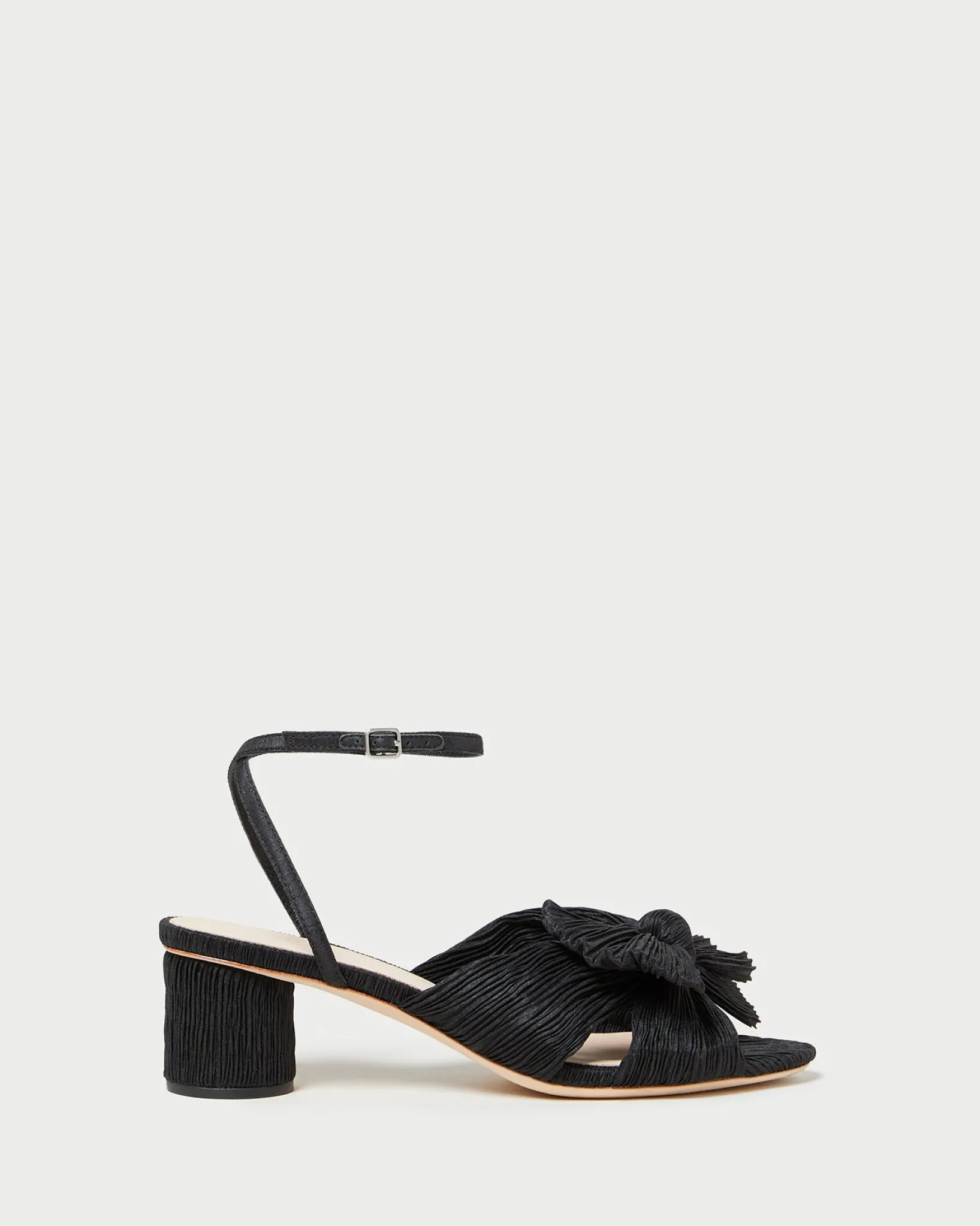 New Loeffler Randall Dahlia Pleated Bow Heel White