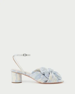 New Loeffler Randall Dahlia Pleated Bow Heel White