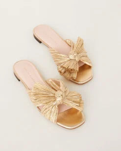 Loeffler Randall Daphne Bow Slide Champagne