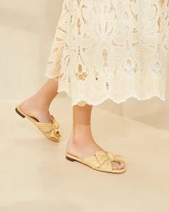 Loeffler Randall Daphne Bow Slide Champagne