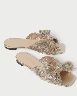 Discount Loeffler Randall Daphne Bow Slide Natural