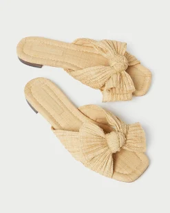 Discount Loeffler Randall Daphne Bow Slide Natural