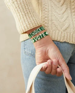 New Loeffler Randall Vote/Choice Bracelets Deep Green