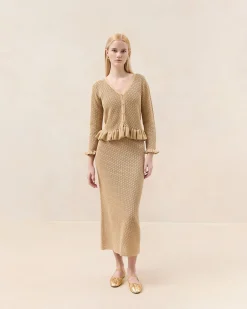 Best Loeffler Randall Delia Butter Crochet Skirt Butter />