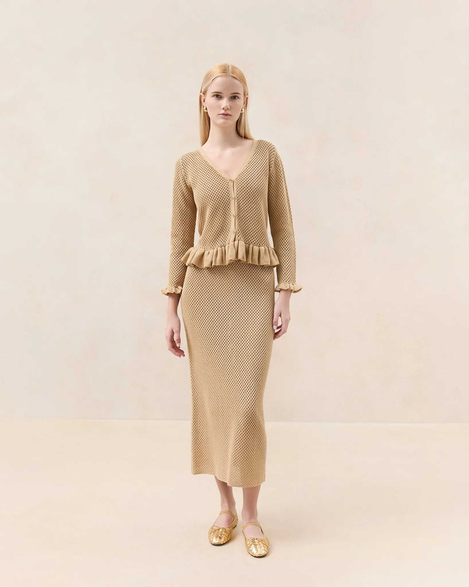 Best Loeffler Randall Delia Butter Crochet Skirt Butter />