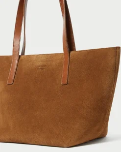 Discount Loeffler Randall Easton Cacao Suede Medium Tote Cacao />