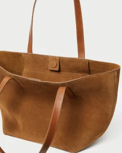 Discount Loeffler Randall Easton Cacao Suede Medium Tote Cacao /><noscript><img width=