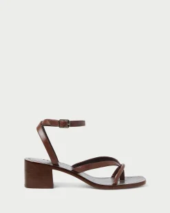 Best Loeffler Randall Eloise Leather Heeled Sandal Espresso