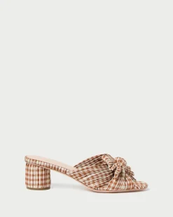 Sale Loeffler Randall Emilia Bow Heel Brown Gingham
