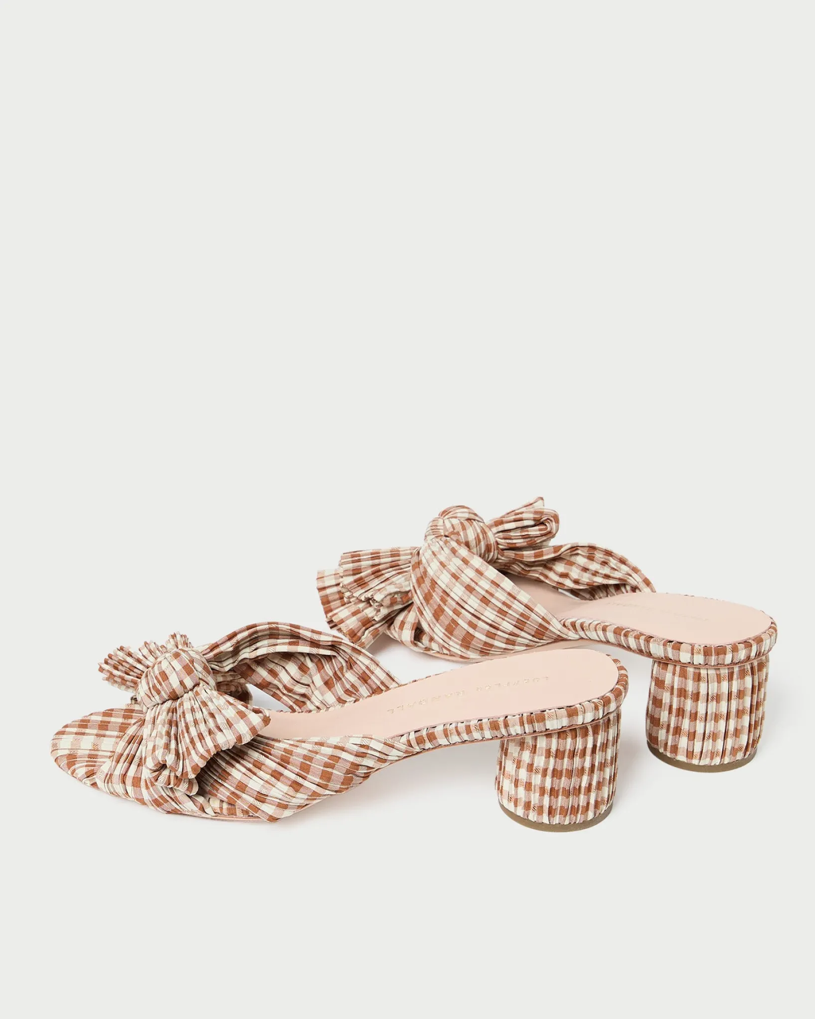 Sale Loeffler Randall Emilia Bow Heel Brown Gingham