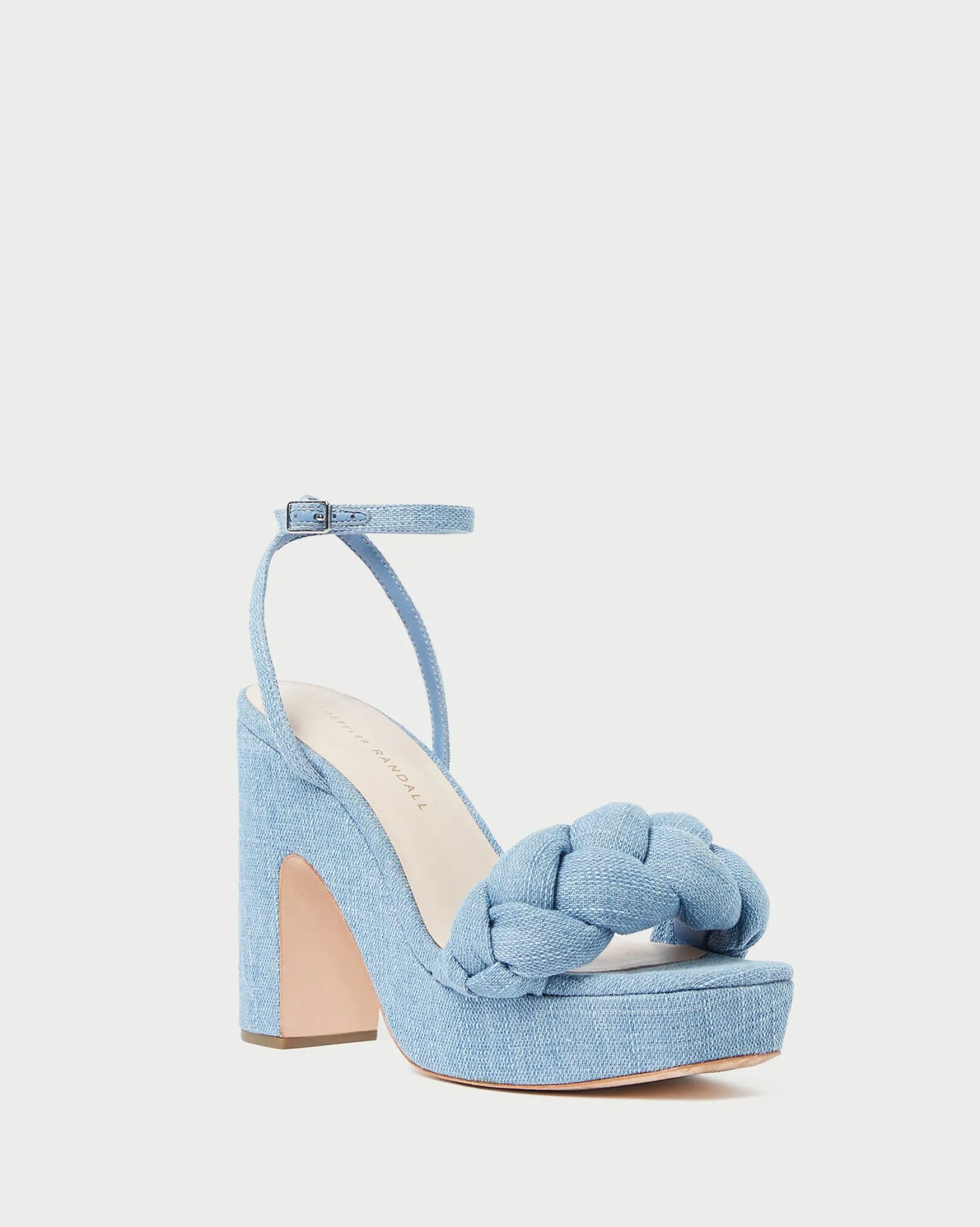 Online Loeffler Randall Fae Denim Platform Heel Blue