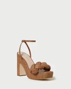 Online Loeffler Randall Fae Denim Platform Heel Blue
