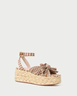 Best Loeffler Randall Gaby Bow Espadrille Brown Gingham