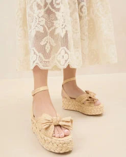 Best Loeffler Randall Gaby Bow Espadrille Brown Gingham