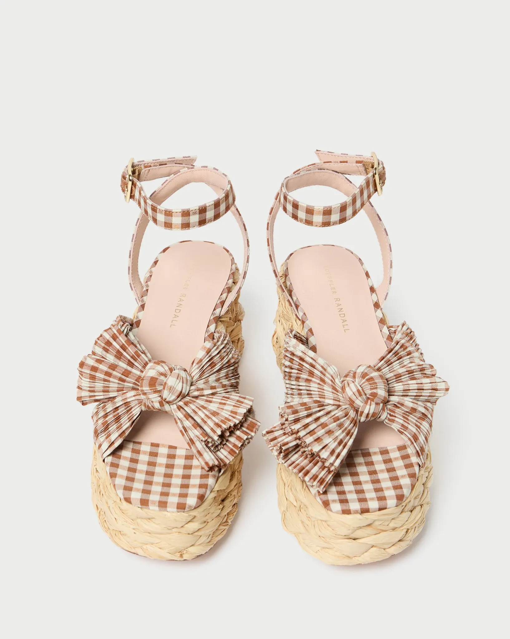 New Loeffler Randall Gaby Pleated Bow Espadrille Natural
