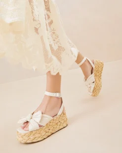 Best Loeffler Randall Gaby Pleated Bow Espadrille White