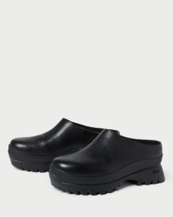 Hot Loeffler Randall Gemma Black Leather Lug Mule Black /><noscript><img width=