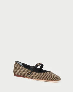 New Loeffler Randall Ginger Brown Moiré Mary Jane Black/Brown/Black