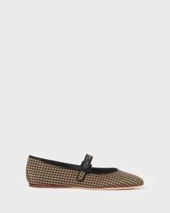 New Loeffler Randall Ginger Brown Moiré Mary Jane Black/Brown/Black